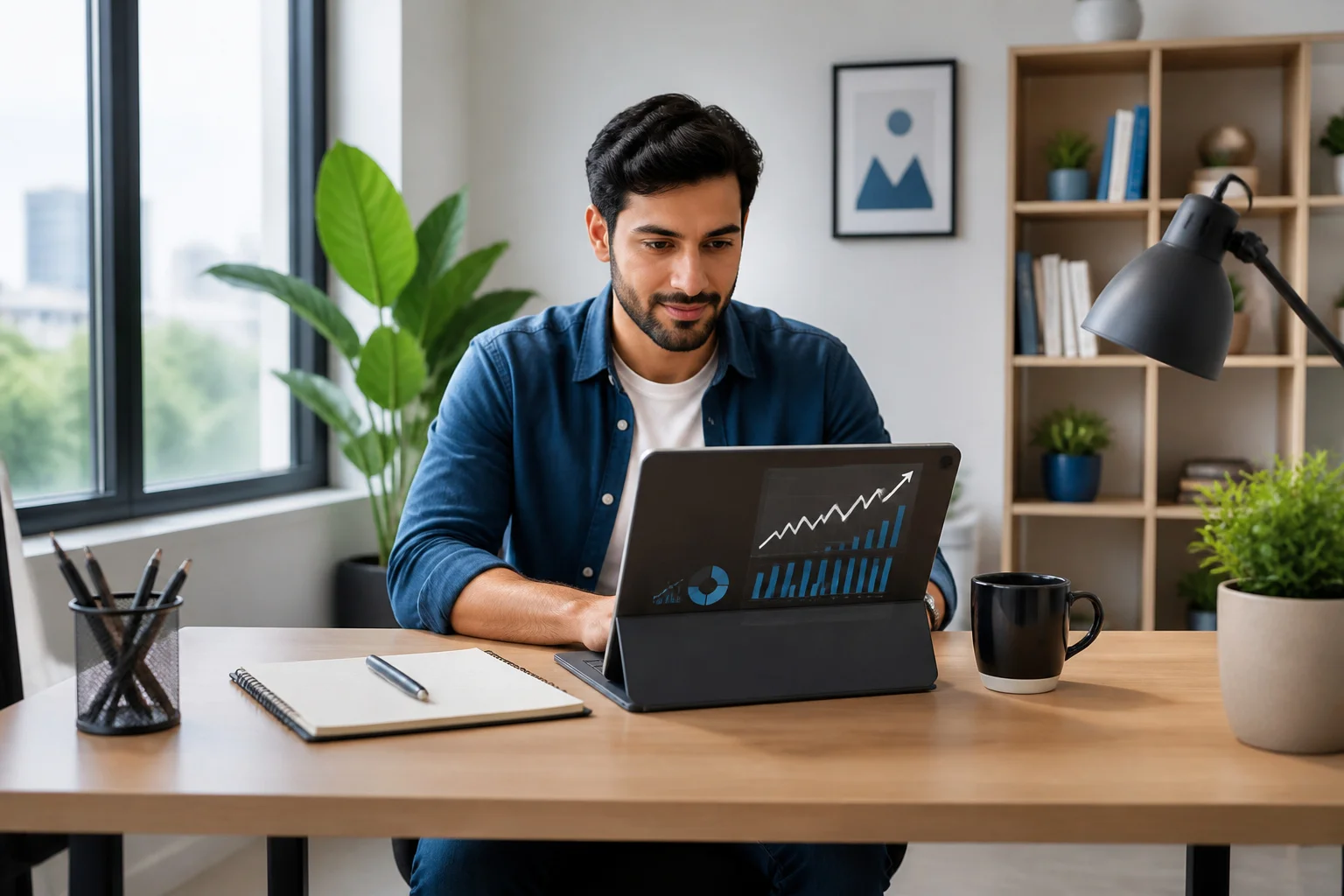 Freelanceur concentre sur la croissance financiere