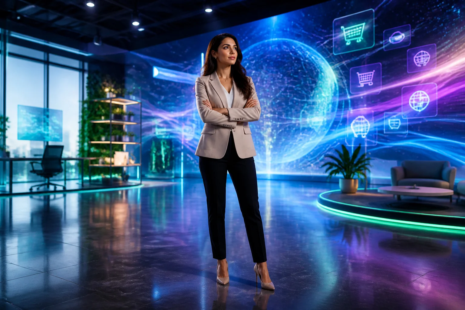 Entrepreneure visionnaire dans un monde numerique