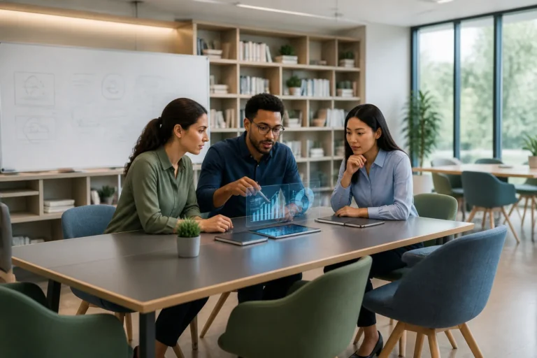 Collaboration et innovation dans un espace de travail moderne