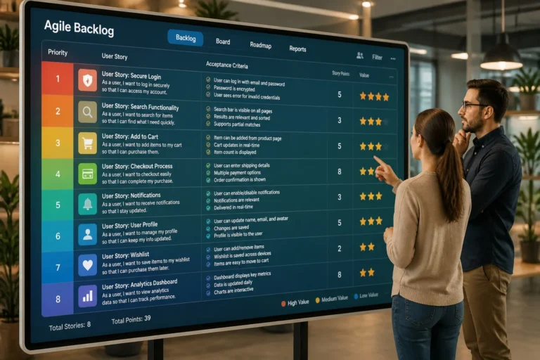 Tableau de backlog agile interactif