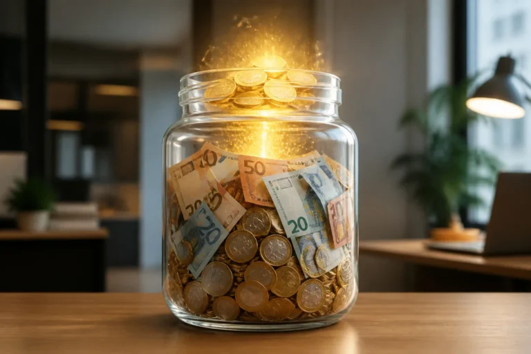 Tirelire euro lumineuse