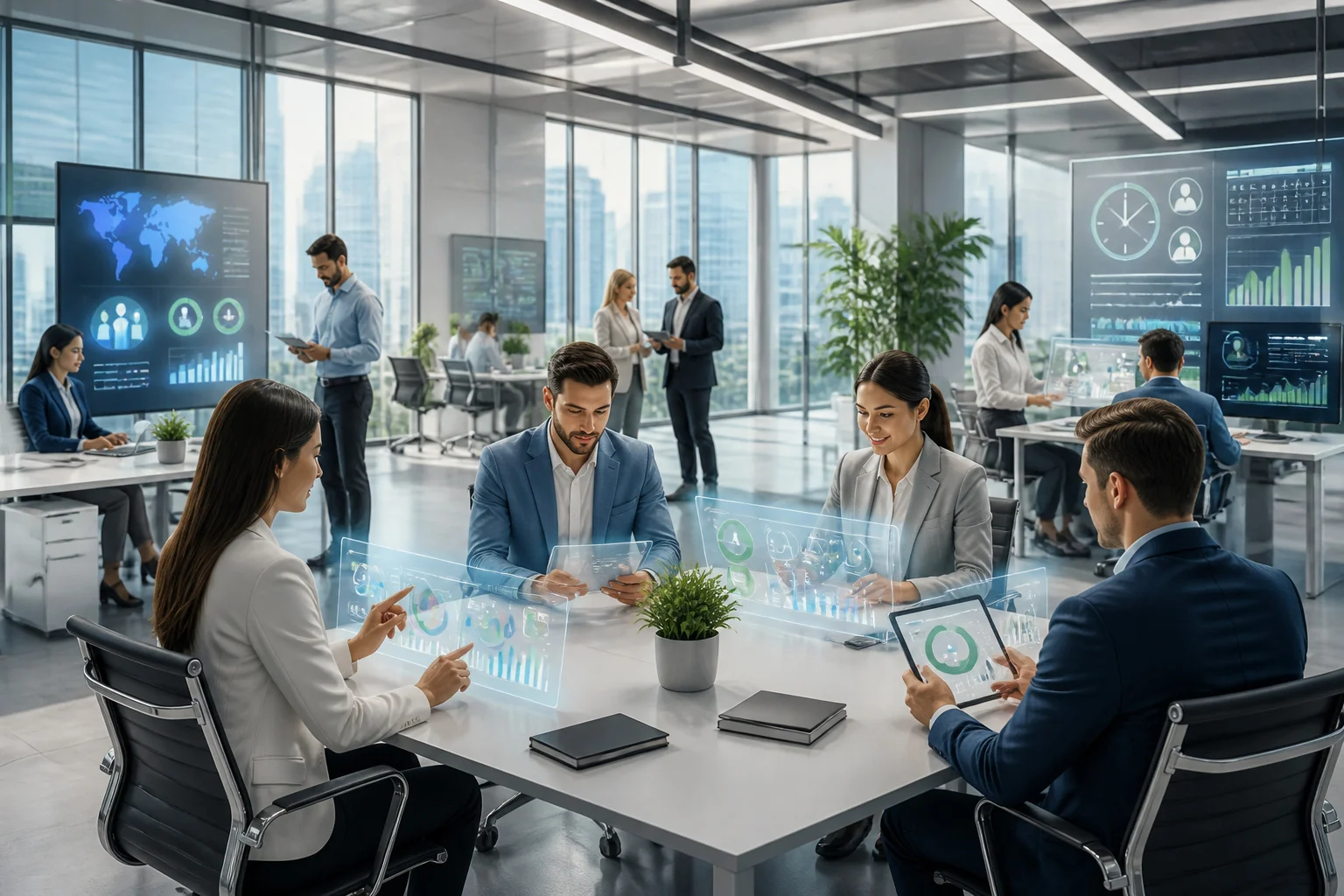 Bureau moderne et interactif en 2026