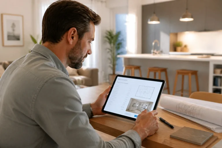 Planification de renovation sur tablette
