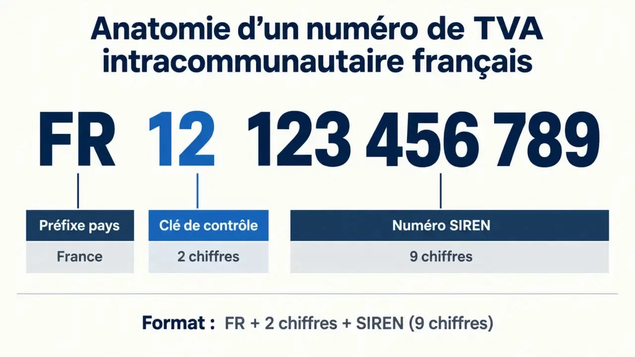 Structure et composition d'un numéro d'immatriculation à la TVA en France